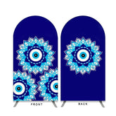 Lofaris Dark Blue Eye Theme Double Sided Arch Backdrop for Party